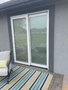 A replacement sliding patio door.
