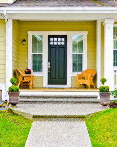 An inviting residential entryway