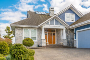 The attractive entry of a luxury residence